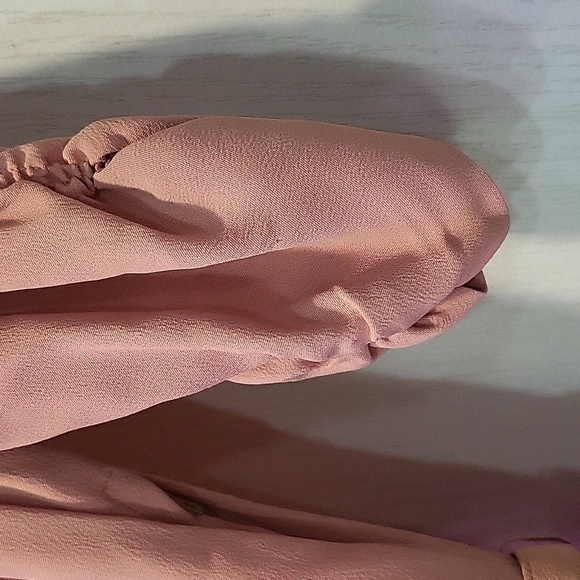 Vintage 1950's Dusty Pink Lace Top Dress 3/4 Length Sleeve Size S - Picture 4 of 9